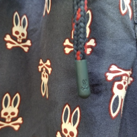 Psycho Bunny by Robert Godley Blue Gray Cotton Pajama Sleepwear Mens Pants Small - Picture 9 of 11